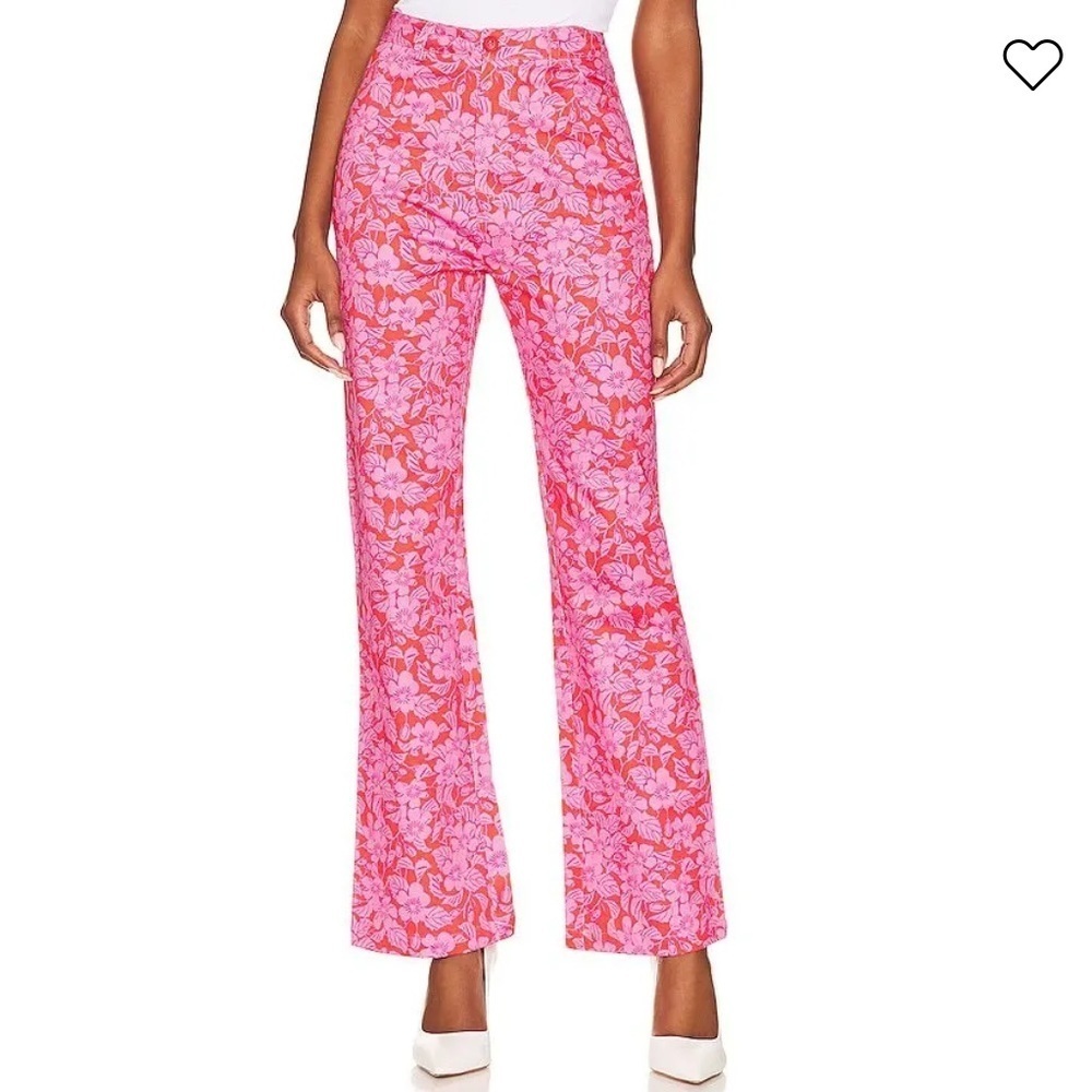 ROLLA'S Ivy Floral Bootcut pants in Fuschia Scarlet size small (8/S) NWOT